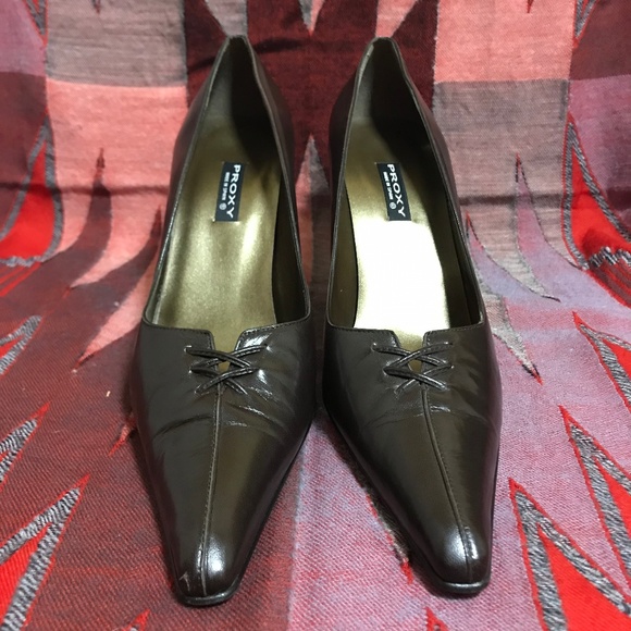 Proxy Dark Brown High Heels Pumps 9.5 M Spain - Picture 6 of 8